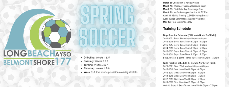 Spring schedule